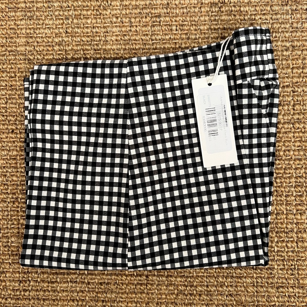 NWT Avenue Montaigne Brigitte Check Black Size 2